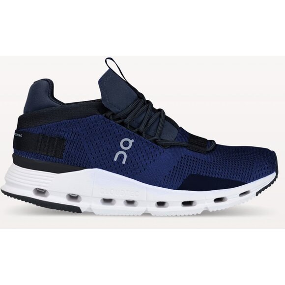 On Running Shoes - ON RUNNING On Cloud Cloudnova Athletic Navy White Sneaker Shoes - Size US 9.5